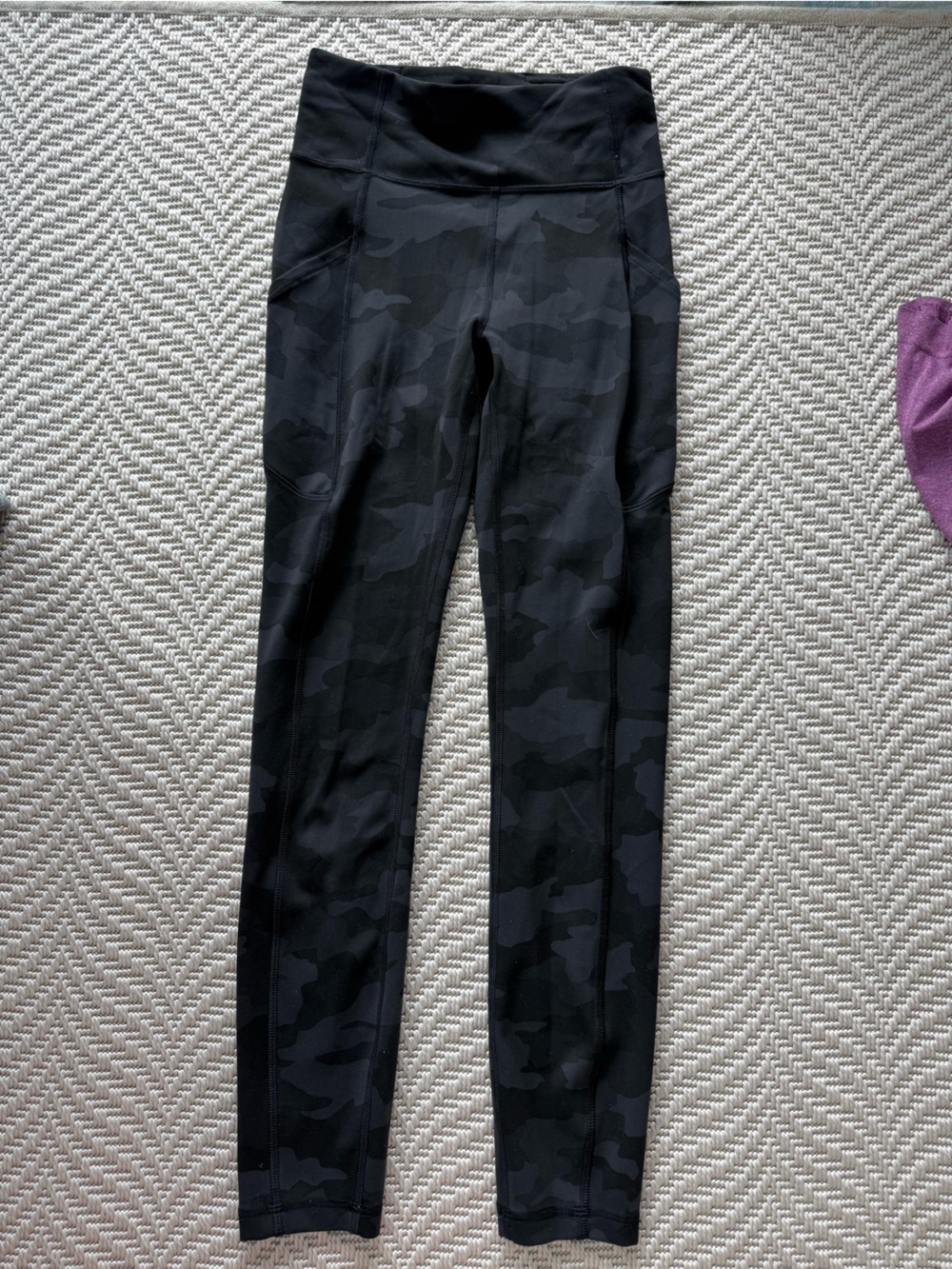 Lululemon Black Camo Align Leggings with Pockets
